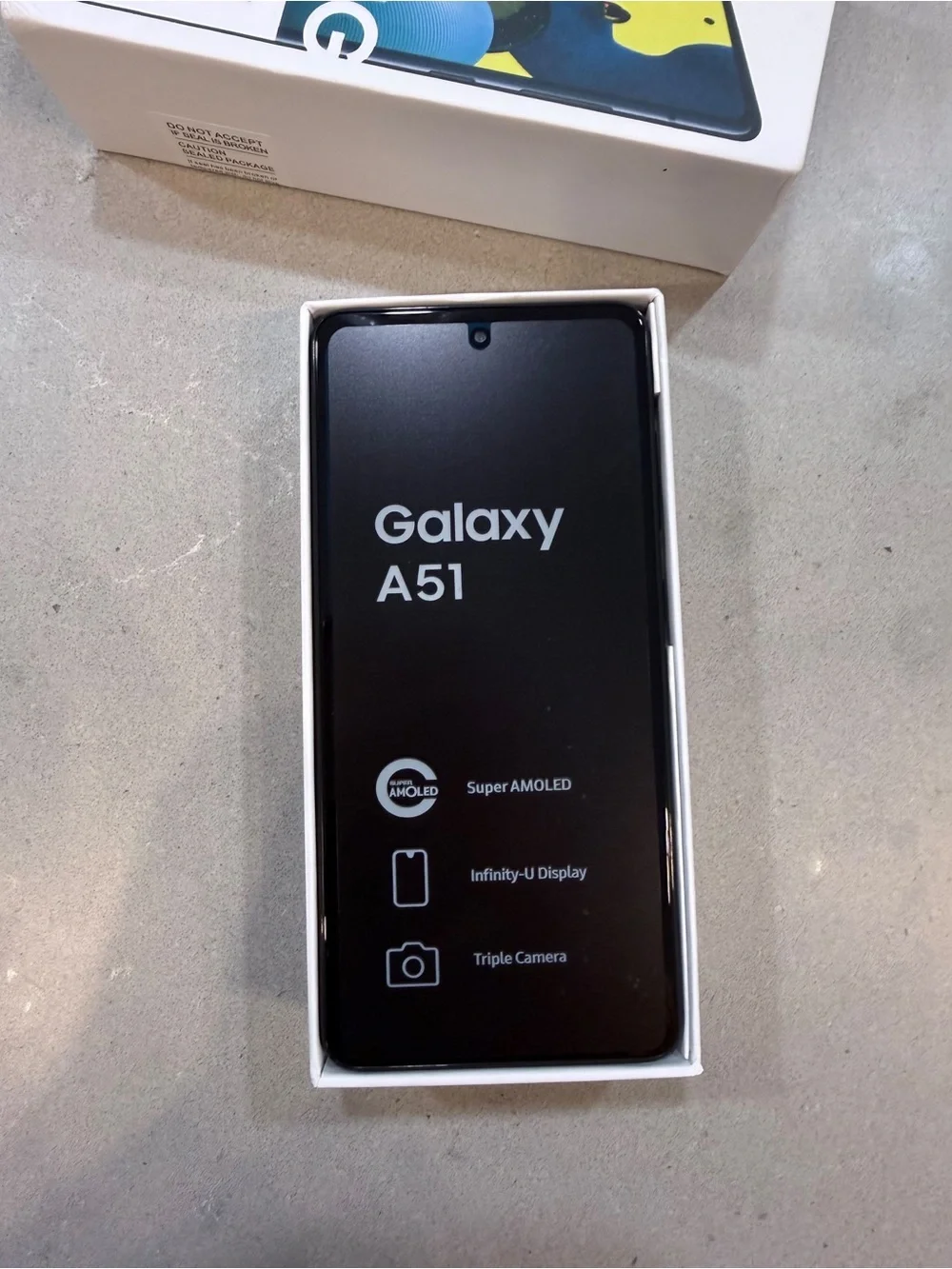 Samsung Galaxy A51 5G - Black Prism Back with Rainbow Highlights